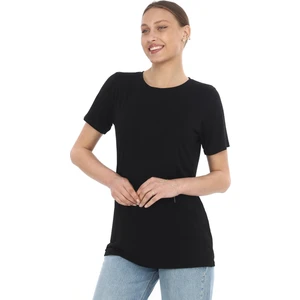 Soft Viskon Uzun Tunik-Siyah