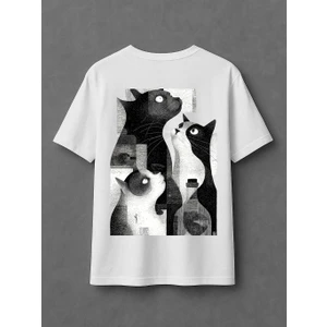 Black & White Cats - Oversize T-Shirt