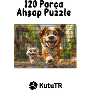 Ahşap Puzzle 30X40 cm Ebadında 120 Parça M10