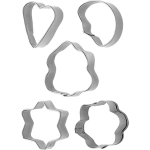 Qlux Ideas 5'Li Metal Bisküvi Kalıbı