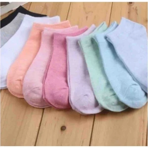 5 Çift Karışık Renkli Kadın Patik Çorap