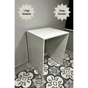 Parlak Beyaz Çamaşır Makine Alt Dolabı Kurutma Makinesi Dolabı