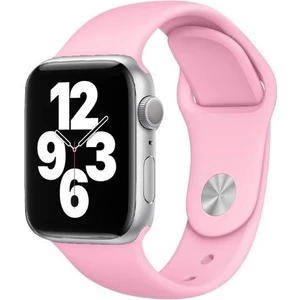 Apple Watch Series SE/10/9/8/7/6/5/4/3 46mm-45mm-44mm-42mm Uyumlu M/L Silikon Kordon Pembe