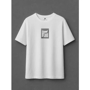 Unisex Keep Going Baskılı Oversize T-Shirt