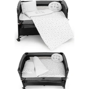 Wellgro Park Yatak ve Beşik Uyku Seti - 6 Parça, Gri