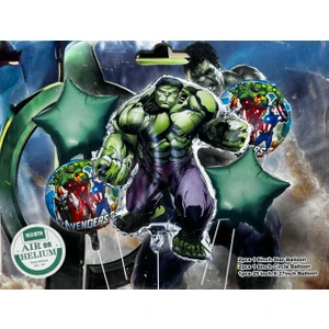 Hulk Marvel Avengers 5li Folyo Balon Seti