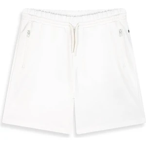 Erkek Basıc Regular Fermuarlı Krem Şort