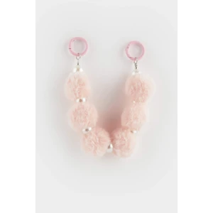 Kadın Pembe Pelüş Charm Anahtarlık E9702AXNS