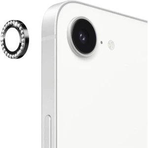 Apple iPhone 16E (2 Adet) Parlak Taşlı Kamera Koruma Renkli Lens Koruyucu Temperli Cam