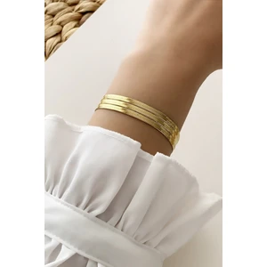 ÇLK Accessories Çelik Üç Sıra Italyan Zincir Çelik Bileklik TRBILEK7744 B34003