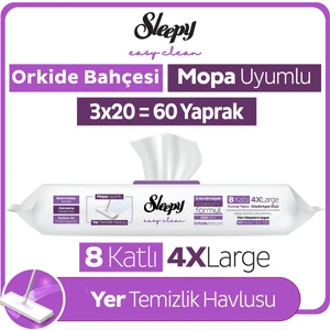 Easy Clean Orkide Bahçesi Mopa Uyumlu Yer Temizlik Havlusu&mendili 3X20 (60 Yaprak)