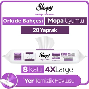Easy Clean Orkide Bahçesi Mopa Uyumlu Yer Temizlik Havlusu&mendili 20 Yaprak