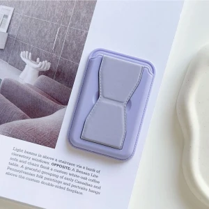Apple iPhone Samsung Galaxy Uyumlu Magsafe Manyetik Standlı Deri Magsafe Cüzdan Kartlık