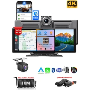 Mpia CP105M 64GB Android Auto Apple Car Play 10" 2k (1440P) Araç Içi Kamera + Arka Kamera
