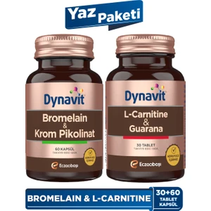 Bromelain & L-Carnitine Yaz Paketi - Bromelain, Krom Pikolinat, L-Carnitine, Guarana