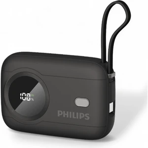 Kablolu POWERBANK,10000 Mah,dahili Type-C ve Lightning Kablo,dijital EKRAN,3.6V,AKIM KORUMA,DLP8722