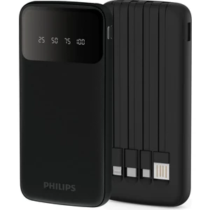 Kablolu 10000MAH POWERBANK,2.1A Çıkış,4 Kablo(Usb-A,type-C,micro USB,LIGHTNING),37WH,DLP7710