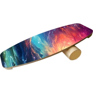 Ahşap Baskılı Denge Tahtası Rocket Balance Board Rocket Gym Board