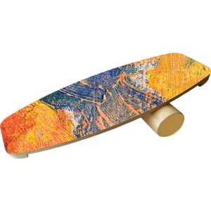 Ahşap Baskılı Denge Tahtası Rocket Balance Board Rocket Gym Board