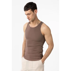 Kahve Slim Fit Erkek Atlet