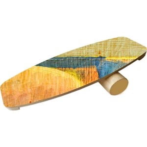 Ahşap Baskılı Denge Tahtası Rocket Balance Board Rocket Gym Board