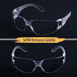 Baymax İş Güvenlik Gözlüğü Kaynak Koruyucu Gözlük S500 Dinamik Şeffaf