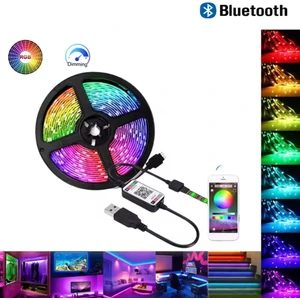 5 Metre USB Rgb Telefon Kontrollü Mutfak Dolabı Tv Arkası Animasyonlu Şerit LED Parti