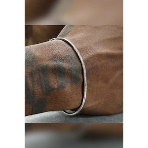 Italyan Snake Yılan Model Gümüş Erkek Kararmaz Çelik Bileklik