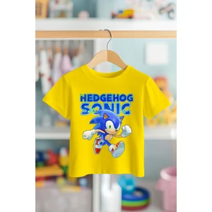 Book OrBook Kirpi Sonic Walks  Pamuk Premium Kalite Çocuk Tişörtü (3-12 Yaş)