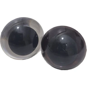 Amigurumi Peluş Oyuncak Vidalı Göz Şeffaf Siyah 18MM (10 Adet)