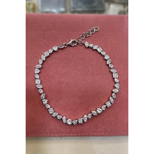 Gümüş Sıvama Altın Kaplama Su Yolu Bileklik HR154E12