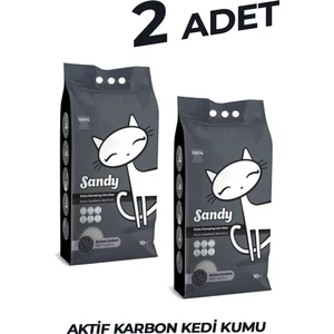 Ekstra Topaklanan Aktif Karbonlu Doğal Kedi Kumu 10 kg x 2 Adet