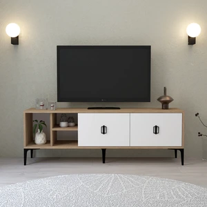 3504 Era Tv Ünitesi 150  cm  Kapaklı Raflı Sepet - Beyaz