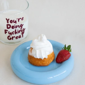 Seramik Küçük Boy Mavi Donut Tatlı  Tatlı Meze Sunum Tabağı