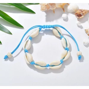 Denız Kabuk Mavı Ipli Makrome Hal Hal