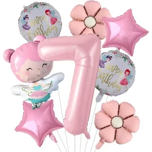 Peri Kızı Folyo Balonlu Doğum Günü Yaş Balon Set