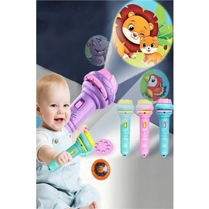 Oyuncak 80 Farklı Resimli Projeksiyonlu Eğitici Oyuncak El Feneri Yansıtmalı Projektör