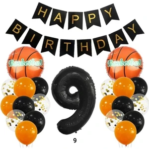 Basketbol Temalı Doğum Günü Balon Set Konsepti