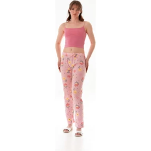 Çiçek Baskılı Pijama Altı