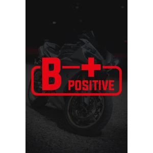 B+ Pozitif Kan Grubu Sticker - Oto Sticker - Araba Sticker - Motor Sticker - Cam Sticker