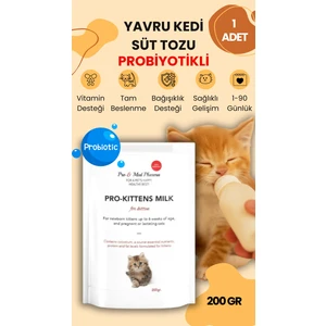 1 Adet Anne Sütü Destekli Probiyotikli Yavru Kedi Süt Tozu 200 gr Hamile Kedi Kullanımına Uygun