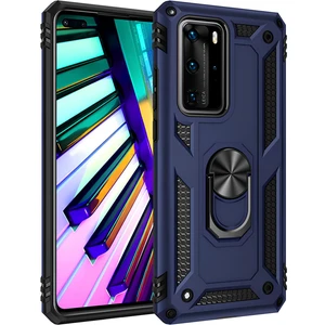 Huawei P40 Pro Kılıf Yüzüklü Stand Olabilen Magnetic Tpu Tank Kapak