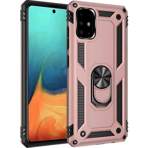 Samsung Galaxy A71 Kılıf Yüzüklü Stand Olabilen Magnetic Tpu Tank Kapak
