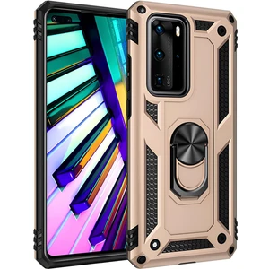 Huawei P40 Pro Kılıf Yüzüklü Stand Olabilen Magnetic Tpu Tank Kapak