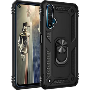 Huawei Honor 20 Kılıf Yüzüklü Stand Olabilen Magnetic Tpu Tank Kapak