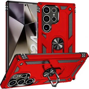 Samsung Galaxy S24 Ultra Kılıf Yüzüklü Stand Olabilen Magnetic Tpu Tank Kapak
