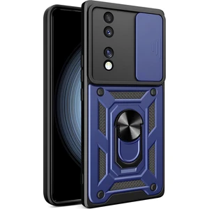 Honor 70 Kılıf Magnetik Standlı Sürgülü Kamera Korumalı Tank Kapak