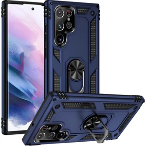 Samsung Galaxy S22 Ultra Kılıf Yüzüklü Stand Olabilen Magnetic Tpu Tank Kapak