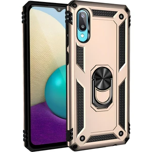 Samsung Galaxy A02 Kılıf Yüzüklü Stand Olabilen Magnetic Tpu Tank Kapak