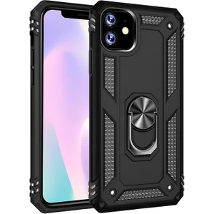 Apple iPhone 11 Kılıf Yüzüklü Stand Olabilen Magnetic Tpu Tank Kapak